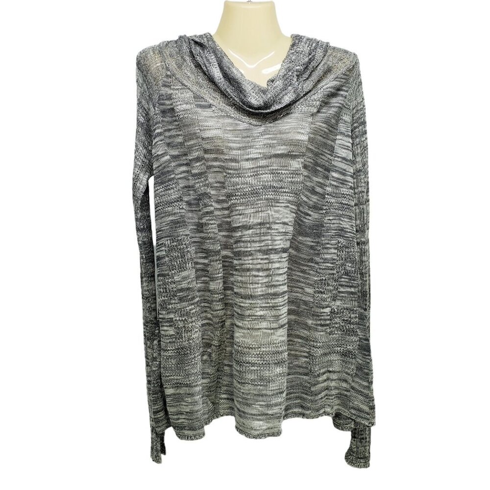 Daytrip Womens Acrylic Black & Gray Cowl Neck Sweater Size M - Picture 5 of 5